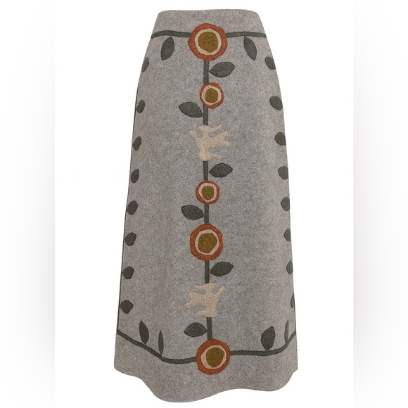 Anna Sui Vintage Wool Maxi Skirt – Rare, Pristine Condition – Size 4 - Picture 1 of 7